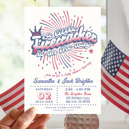 Convite Pequeno Firecracker, Chá de fraldas 4 de julho nos