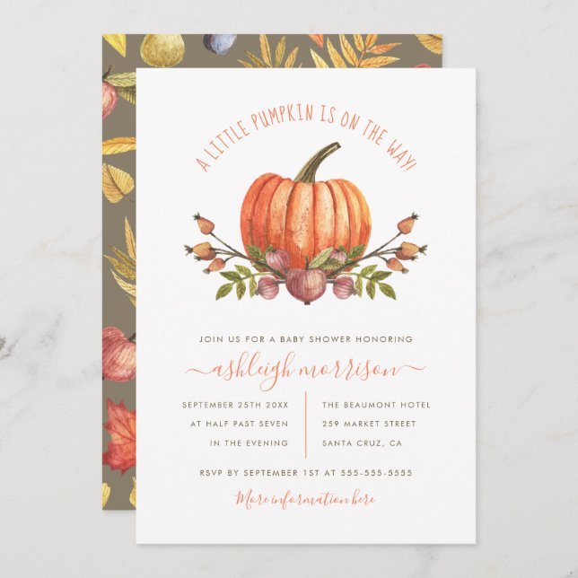 Convite Pequeno Gênero da Bomba Chá de fraldas Neutro (Frente/Verso)