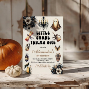 Convite Pequeno Ghoul Primeiro Aniversário
