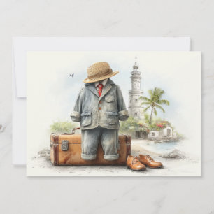 Convite Pequeno Globetrotter – Aventura de 1º Aniversário