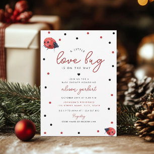 Convite Pequeno Inseto Ladybug Chá de fraldas