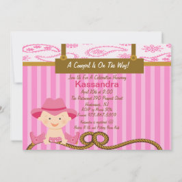 Convite pequeno ocidental do chá de fraldas da