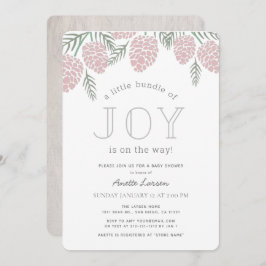 Convite Pequeno pacote de alegria, Chá de fraldas de pinhe