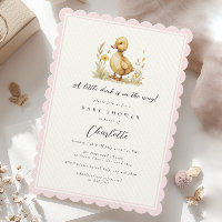 Pequeno Pato Com Chá de fraldas De Bebê Rosa