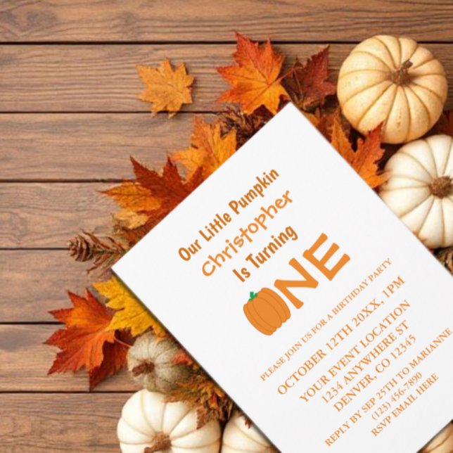 Convite Pequeno primeiro aniversario (Criador carregado)