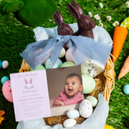 Convite Pequeno primeiro aniversario Bunny