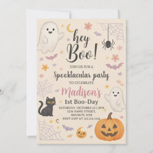 Convite Pequeno primeiro aniversario de Boo Convocação par
