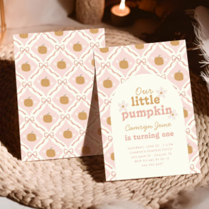 Convite Pequeno primeiro aniversario de pré-disquete cor-d