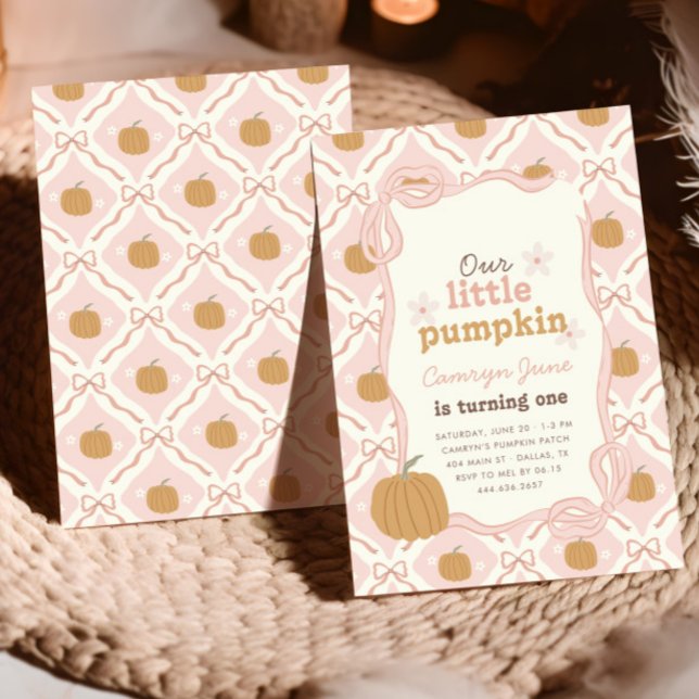 Convite Pequeno primeiro aniversario de pré-disquete cor-d (Criador carregado)