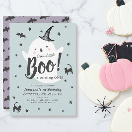 Convite Pequeno primeiro aniversario do Boo Ghost Hallowee