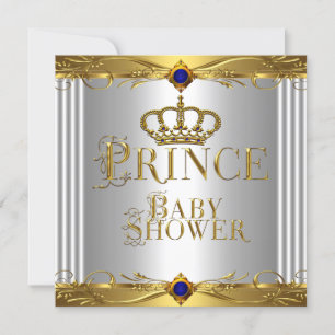 Convite Pequeno Príncipe Churrasco de Bebê Menino Azul Reg