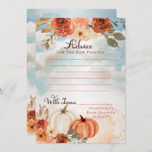 Convite Pequeno Pumpkin   Conselhos sobre Chás de fraldas