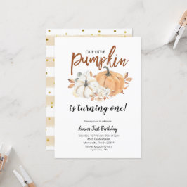 Convite Pequeno Pumpkin está virando uma garota no anivers