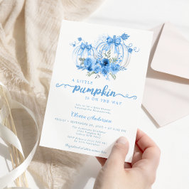 Convite Pequeno Pumpkin Watercolor Chá de fraldas