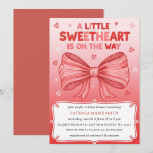 Convite Pequeno Querido Dia dos Namorados Arco de Bebê Chu