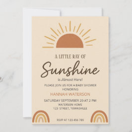 Convite Pequeno Raio de Sol Boho – Chá de Bebê