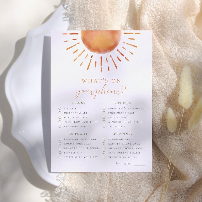 Convite Pequeno Raio de Sol O que há no seu jogo telefônic (Criador carregado)