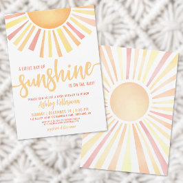 Convite Pequeno Raios Do Chá de fraldas Do Sunshine Boho