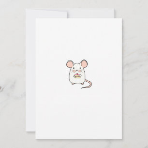 Convite Pequeno rato, tema de rato fofo design