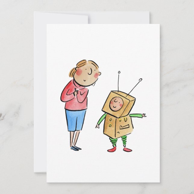 Convite Pequeno Robô (Frente)