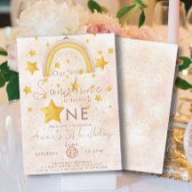 Pequeno Sol Boho Arco-íris Estrela Dourada Anivers