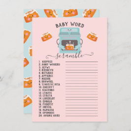 Convite Pequeno trocadilho no Oven Baby Word Scramble