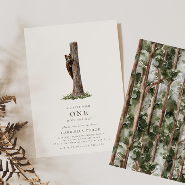 Convite Pequeno Urso, Chá de fraldas de Floresta Selvagem  (Available for print & instant digital download!)
