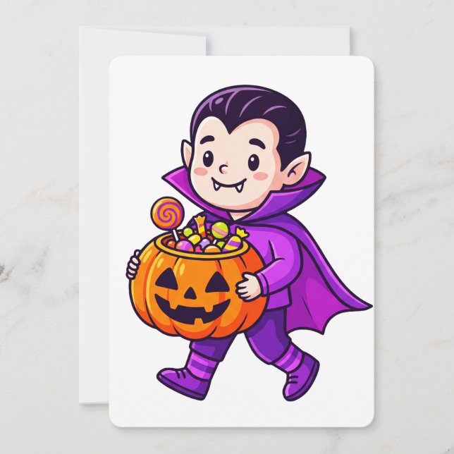 Convite Pequeno Vampiro com Doce de Abóbora (Frente)