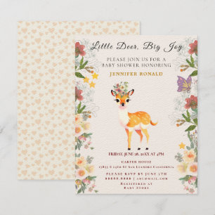Convite Pequeno veado, Grande Alegria Tema de Chá de frald