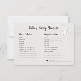 Convite Pequenos Bunnies | Jogo de Adivinhação do Chá de f