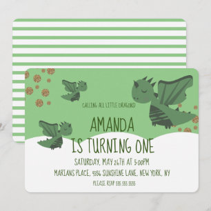 Convite Pequenos Dragões - Festa de aniversário das Nuvens