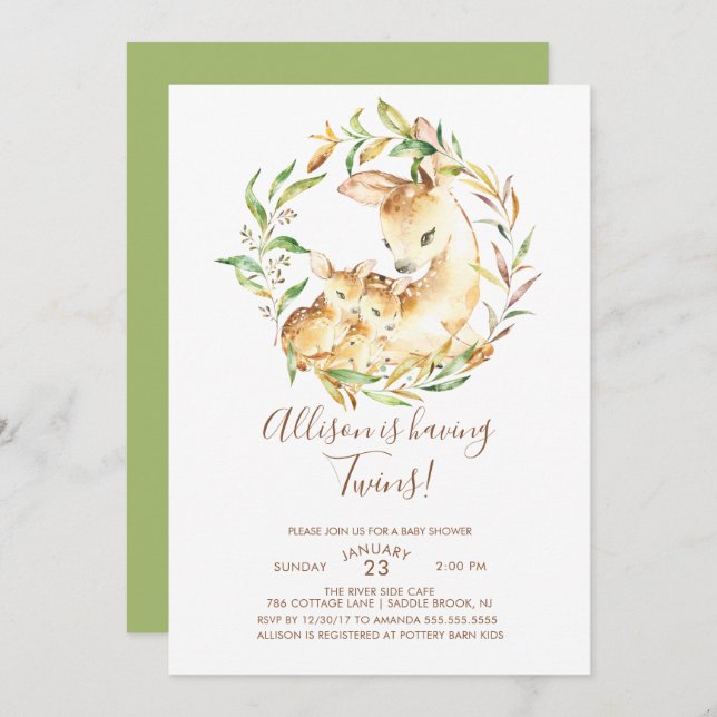 Convite Pequenos gêmeos cervejeiros chamam (Frente/Verso)