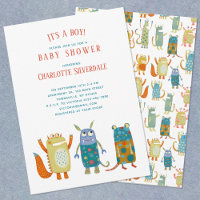 Pequenos Monstros Bonitos É um Chá de fraldas