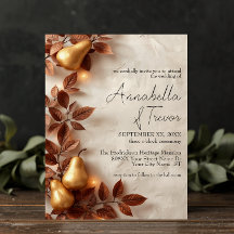 Pêras Douradas & Folhas de Oliveira Casamento de O