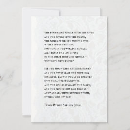 Convite Percy - Romantic Poem Wedding Invitation