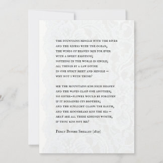 Convite Percy - Romantic Poem Wedding Invitation