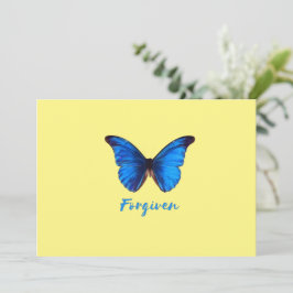 Convite Perdoado - Borboleta Azul - Insetos Pillar Candle