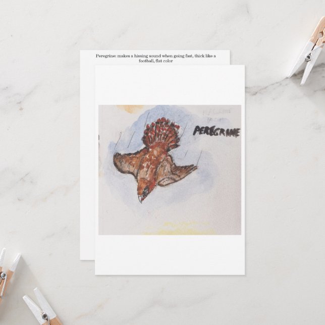 Convite Peregrin Falcon Greeting Card (Frente/Verso In Situ)