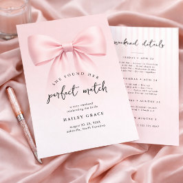 Convite Perfect Match Elegant Minimal Bachelorette Weekend