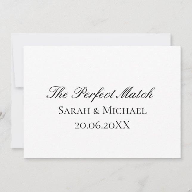 Convite Perfect Match Wedding Matchbox–PersonalizedEdition (Frente)