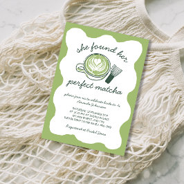 Convite Perfect Matcha Green Tea Hand Drawn Bridal Shower