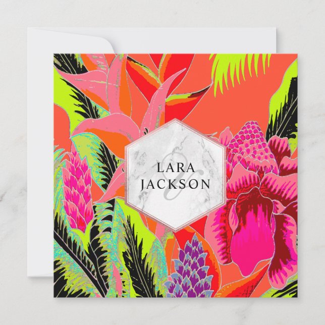 Convite Perfeitamente tropical/ginger/coco/ti (Frente)