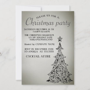 Convite Perfeito, Elegante, Linda Árvore de Natal Convida