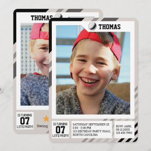 Convite Perfil de Crianças Negociando Fotos de Aniversário
