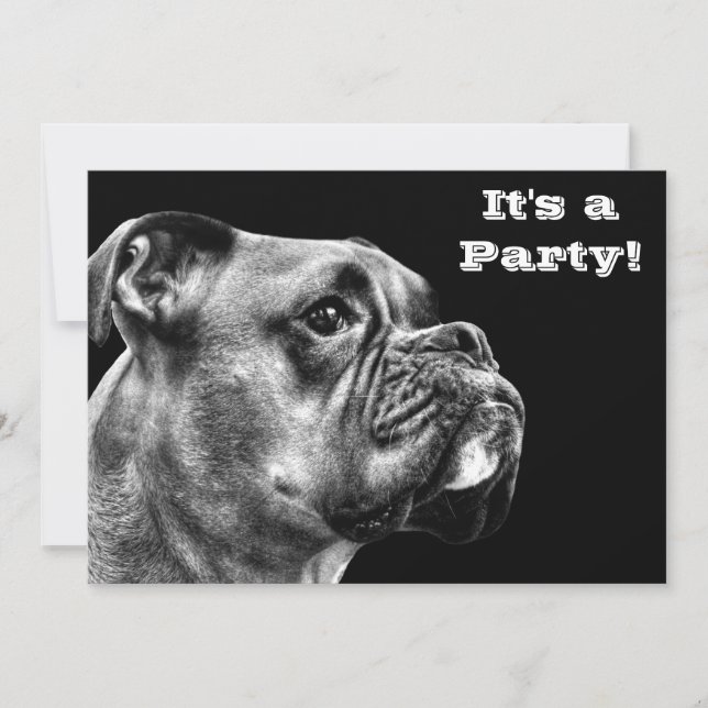 Convite Perfil do cão do pugilista (Frente)