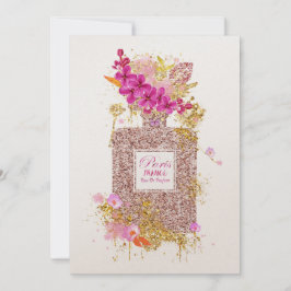 Convite Perfume 1, Perfume Elegante Rosa Elegante 