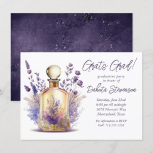 Convite Perfume e Lavanda   Boho Floral Graduação