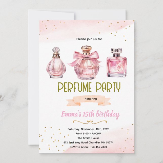 Convite Perfume Party Invitation (Frente)
