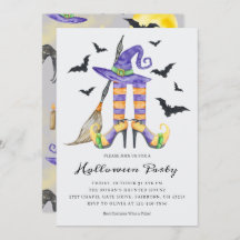 Pernas de Bruxas e Festa de Chapéu do Halloween