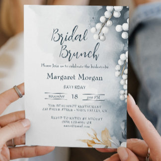 Convite Pérolas Brancas I Bridal Floral Brunch